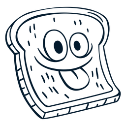 trazo de tostadas francesas Diseño PNG