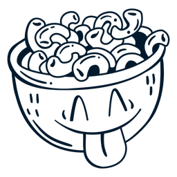 Mac and cheese filled stroke Transparent PNG