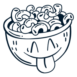Traço cheio de Mac e queijo Desenho PNG