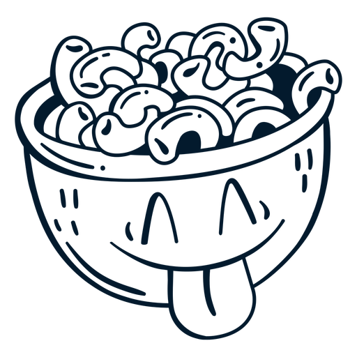 Mac and cheese filled stroke PNG Design