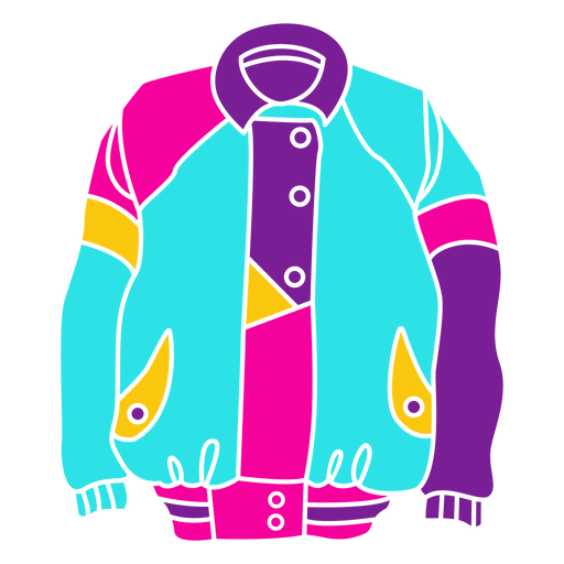 80er Jacke ausgeschnitten PNG-Design