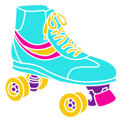 Recorte de patines azul claro