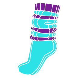 Long light blue sock cut out PNG Design Transparent PNG