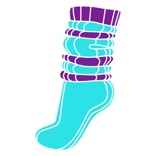 Lange hellblaue Socke ausgeschnitten
