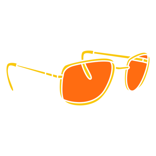 Orange glasses cut out PNG Design