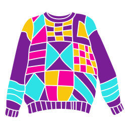 80er Pullover ausgeschnitten PNG-Design