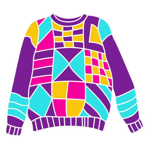 80's sweater cut out PNG Design