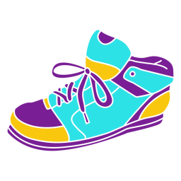 Hellblauer Sneaker ausgeschnitten PNG-Design