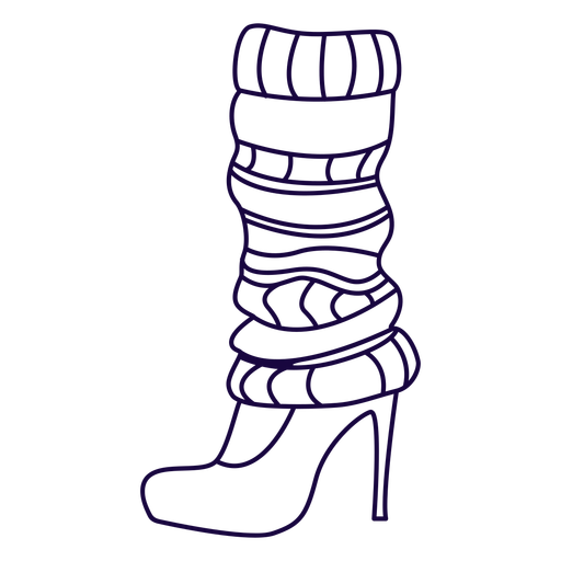 80's style highheel stroke PNG Design