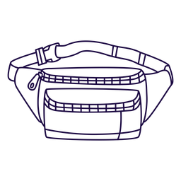Simple fanny pack stroke PNG Design