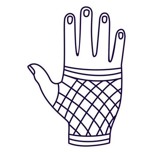 Fishnet hand glove stroke