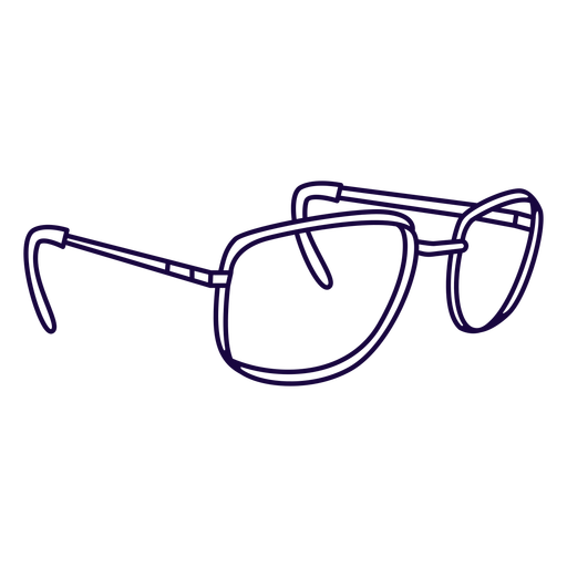 80's glasses stroke PNG Design