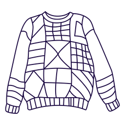 Pullover mit quadratischem Muster PNG-Design