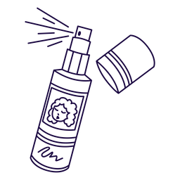 Hairspray can stroke PNG Design