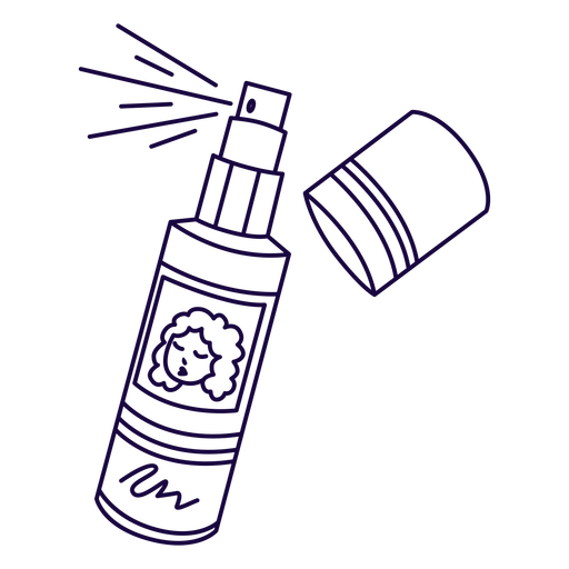 Hairspray can stroke PNG Design