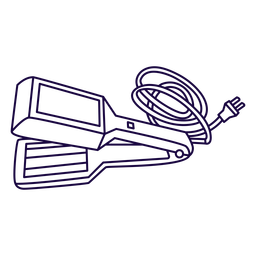 Curso de ferro de alisamento de cabelo Desenho PNG