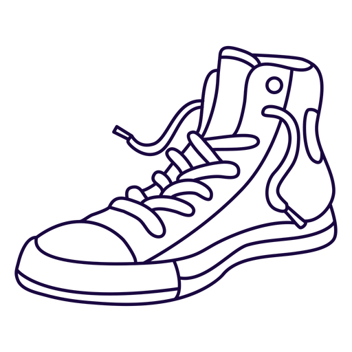 Cloth sneaker stroke PNG Design