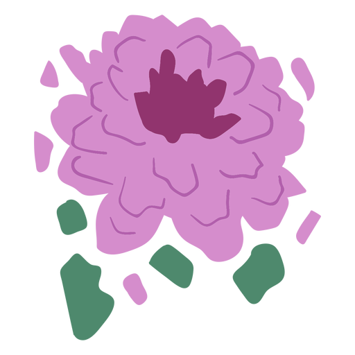 Water lily flower semi flat PNG Design