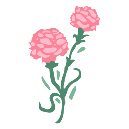 Hermosas rosas planas Diseño PNG