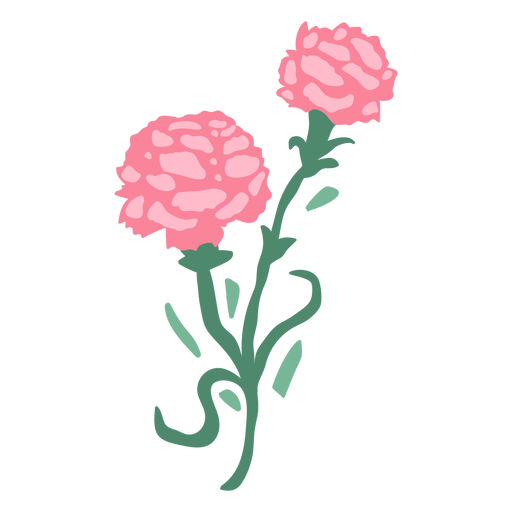 Hermosas rosas planas Diseño PNG