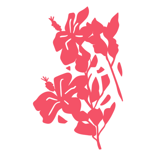 Flores de hibisco cortadas Desenho PNG