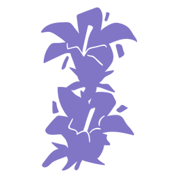 Flores violetas recortadas Diseño PNG