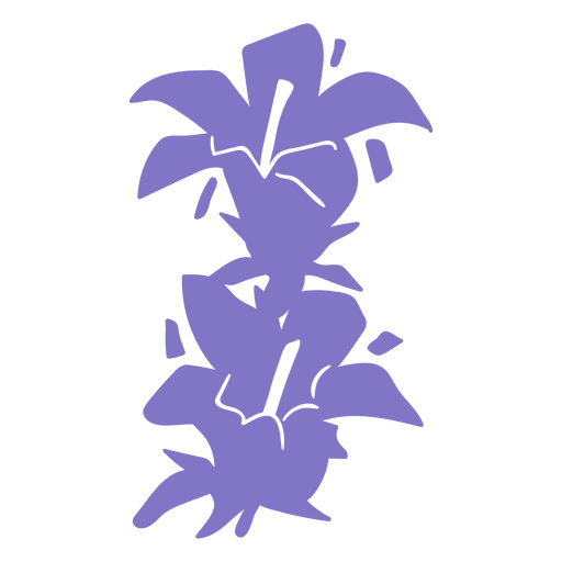 Violet flowers cut out PNG Design