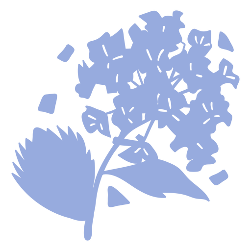 Lilac hydrangea flowers cut out PNG Design