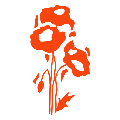 Orange natürliche Blumen ausgeschnitten PNG-Design