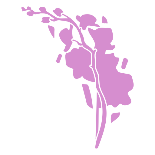 Sakura purple flowers cut out