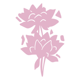Flores de lótus rosa cortadas Desenho PNG