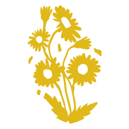 Yellow wild flowers cut out Transparent PNG
