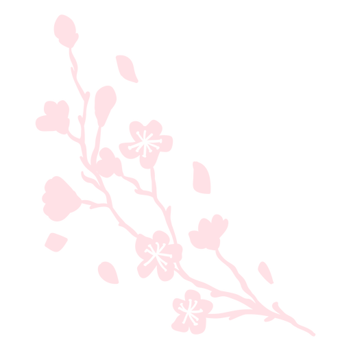 Pequeñas flores rosas cortadas Diseño PNG