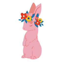 Conejito lindo rosa Diseño PNG