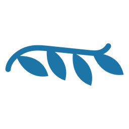 Tallo frondoso azul plano Diseño PNG