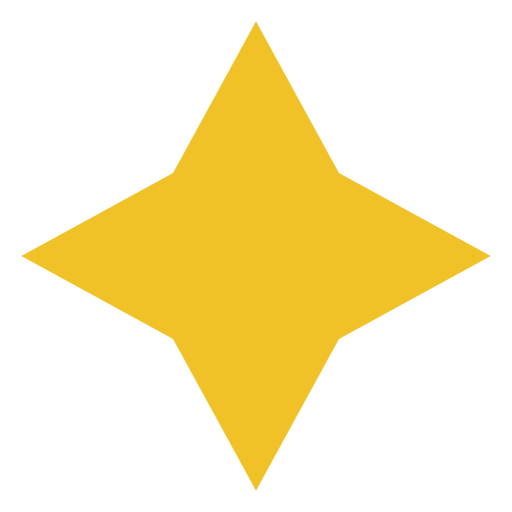 Yellow star flat PNG Design