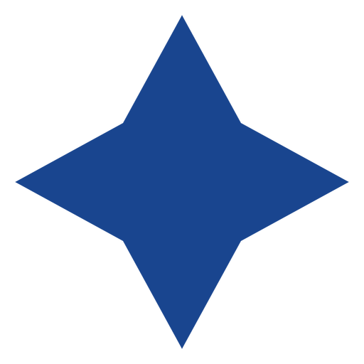 Blauer Stern flach PNG-Design