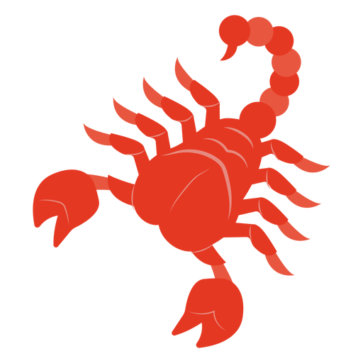 Scorpio scorpion zodiac signs semi flat PNG Design