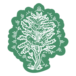 Old tree cut out PNG Design