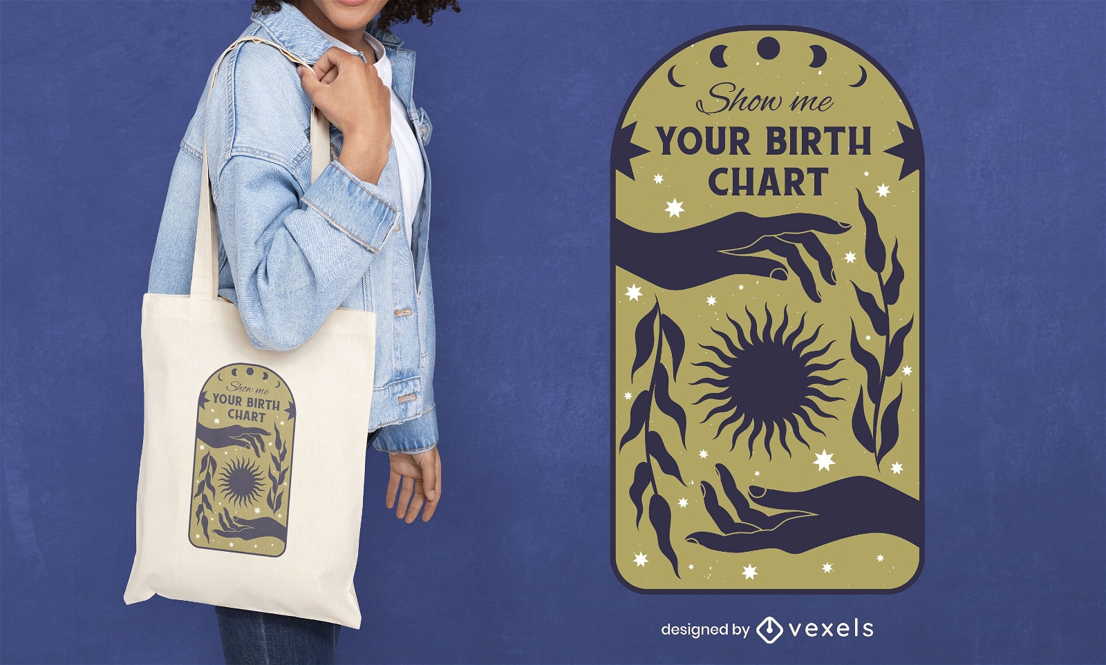 Birth chart quote zodiac tote bag design