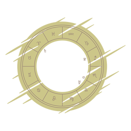 Astrology wheel chart color stroke Transparent PNG