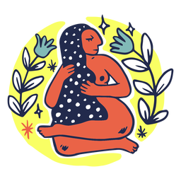 O zodíaco assina o traço de cor virgem Desenho PNG
