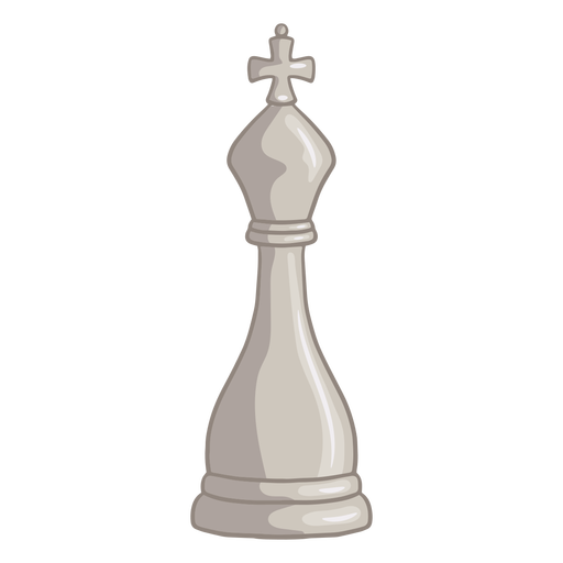 White king chess piece color stroke  PNG Design