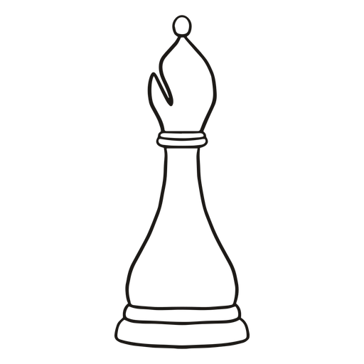 Bishop simple chess piece stroke PNG Design