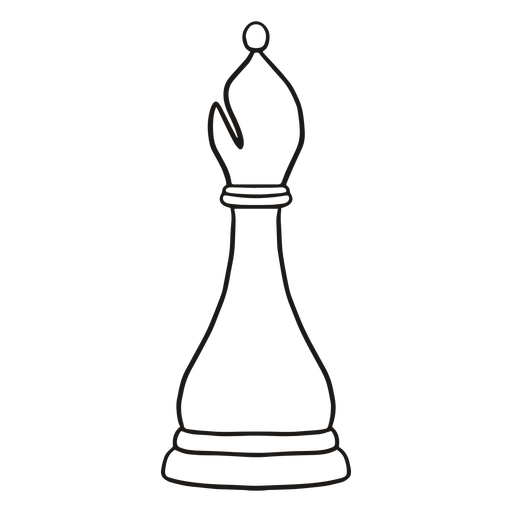 Hand-drawn Sketch Of Bishop Chess Piece. Chess Pieces. Chess