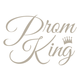 Prom king lettering PNG Design