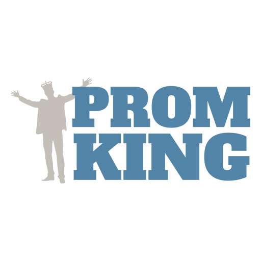 Prom king flat badge PNG Design