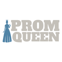 Prom queen flat badge PNG Design Transparent PNG