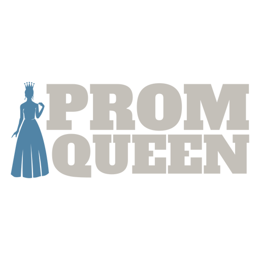 Prom queen flat badge PNG Design