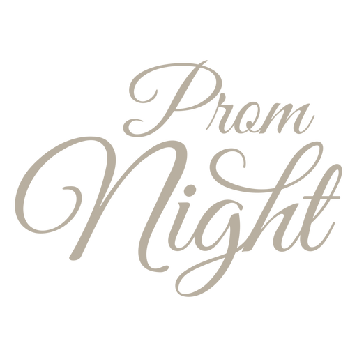 Prom night lettering
